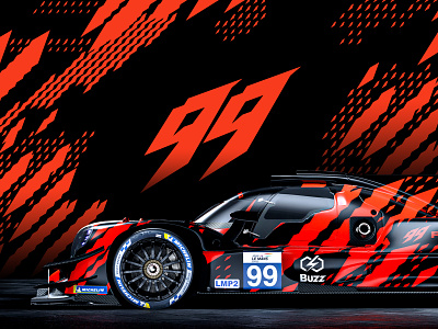 99 Racing team livery and logo upgrade 99 design lemans livery lmp2 pattern q10 race racing sport sports sports branding sports design sports identity sports logo