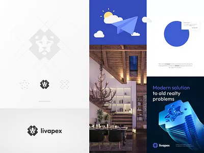 Livapex - Logo design & construction branding letter x lion livapex logo mark property management realty signet x