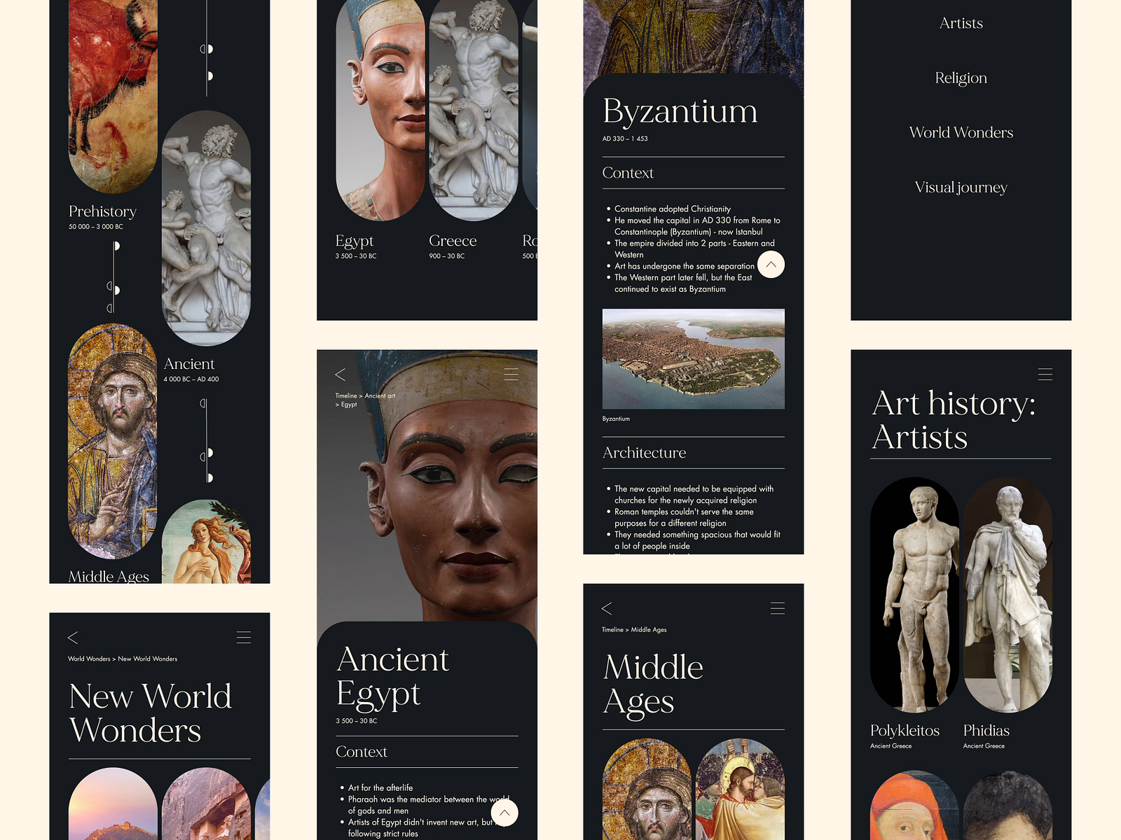 Art History App by Eliška Kukuliášová on Dribbble