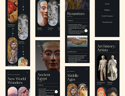 Art History App animation app app design art design figma graphics history layout ui user ux uxui wireframe