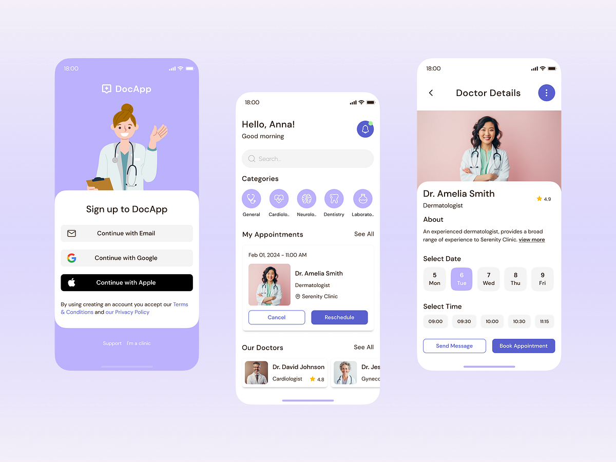 Clinic App designs, themes, templates and downloadable graphic elements ...