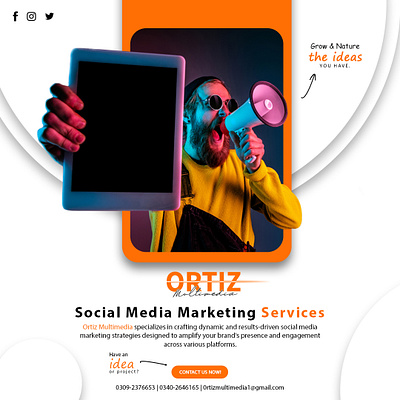 Elevate your brand with Ortiz Multimedia branding design graphic design illustration photoshop post services