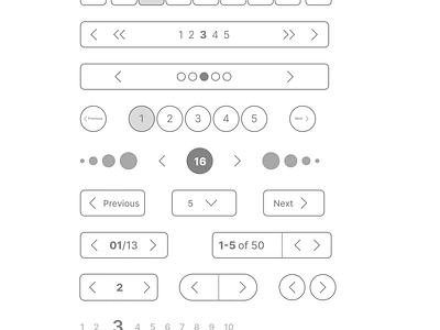 Pagination - Daily UI 085 app dailyui85 design figma list mobile next pages pagination previous ui uix101 ux web