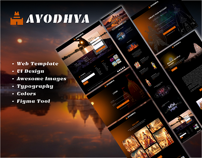 Ayodhya Temple Web Template figma photography template ui webdesign website