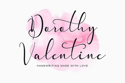 Dorothy Valentine beautiful branding design dorothy font font design graphic design handwritten illustration invitations logo script spring summer ui