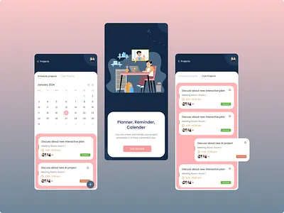 Calendar Mobile App calendar calendar mobile app design figma ui