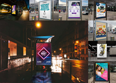 Metro Road Poster Mockup (PSD) download mock up download mockup mockup mockups poster mockup psd psd mockup