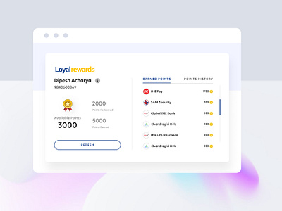 Loyal Rewards rewards rewards point user user interface ux