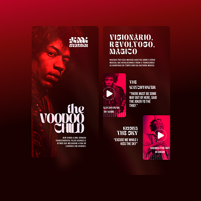 Jimi Hendrix Experience app design figma ui