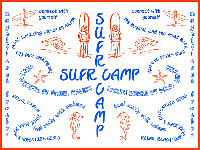 Surf Camp & Whitewater fonts design fat hamster font graphic design illustration summer surf surfing typeface vector