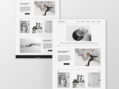 Minimalist/Black and White Art Gallery Website art gallery black clean collection exhibition graphic design homepage magazine main page minimal minimalist modern monochrome ui webdesign white