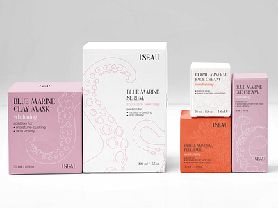 ISeaU/ Packaging and branding for skincare brand box brand identity brandbook branding cosmetic cream graphic design logo logotype packaging packaging design serum skincare