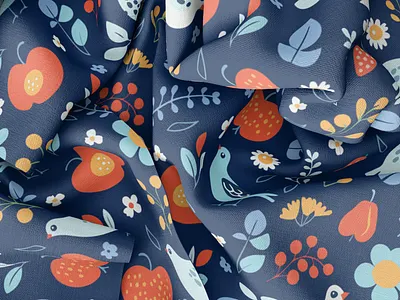 Bird Pattern bird bird pattern birds botanical children children pattern colorful dark pattern earth earthy floral flower kids medical modern pattern playful seamless tile