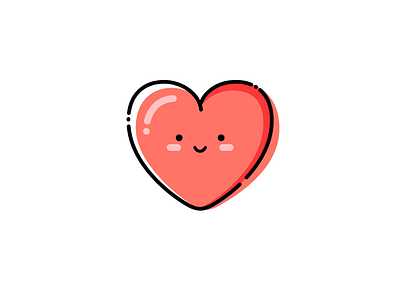 Valentine's Day Heart Doodle - Animated Reaction Sticker animation character cute graphic design heart love valentines day