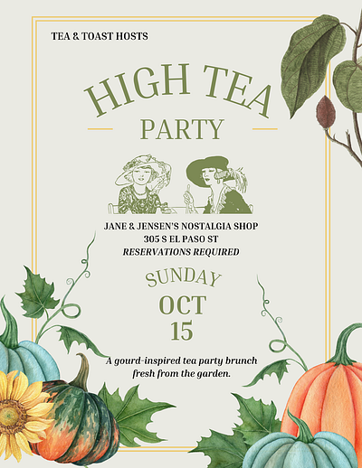 High Tea Party Flyer flyer graphic design