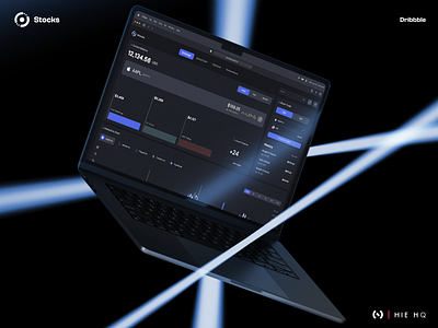 Stock Trading App analytics buying charts dark theme exchange app ios macbook nasdaq product design selling stock stock market app trading trends web design webapp