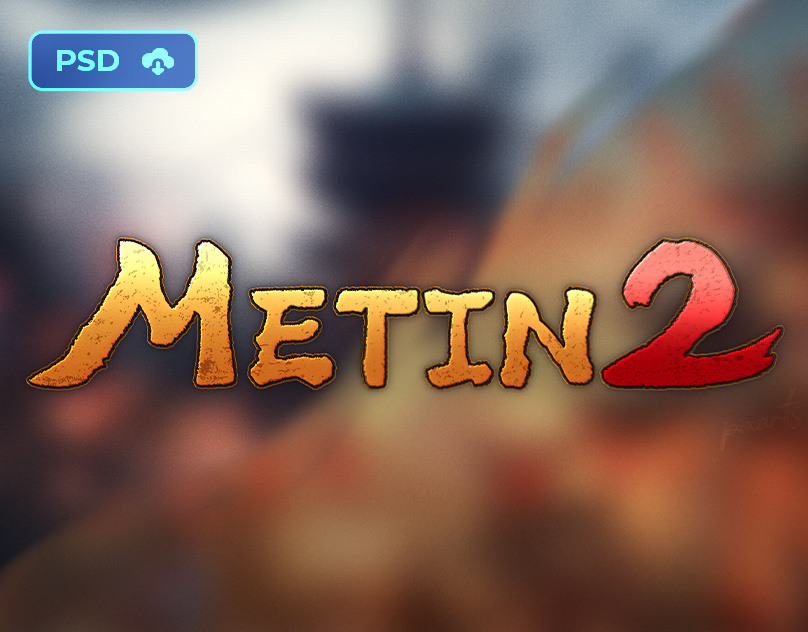 [PSD] Metin2 - Oriental Game Logo Psd Text Effect almost free template download psd fantasy game logo logo template metin2 metin2 original logo mmorpg photopea text effect text effect
