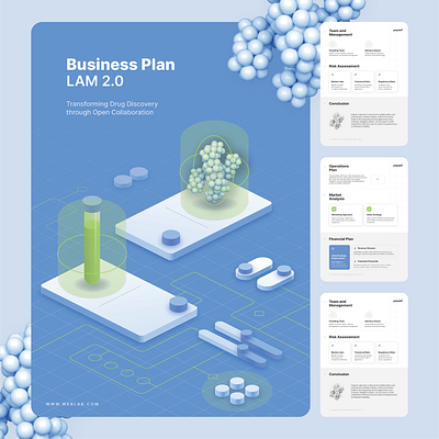 Business Plan Design for Biotech Lab Company automation biotech branding graphic design illustration illustrator indesign lab layout