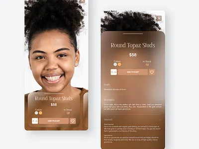 AR Jewelry App ar ar jewelry app arvr augmented reality dailyui design figma illustration jewelry app ui uidesigner uiux ux