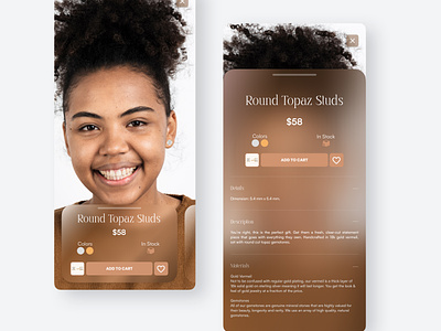 AR Jewelry App ar ar jewelry app arvr augmented reality dailyui design figma illustration jewelry app ui uidesigner uiux ux