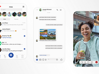 Messenger app branding design designer figma figma design graphic design messenger messengerapp ui uiux vector