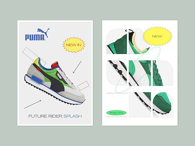 Sneakers banner / poster advertising banner creative graphic design poster sports ui web