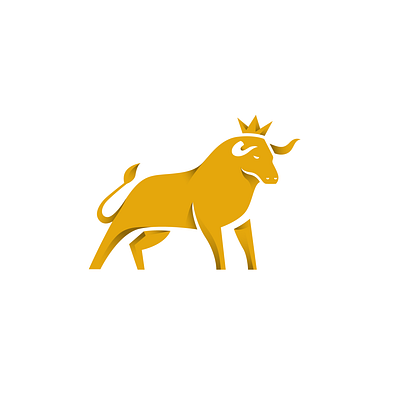 The BullKing animal branding bull design graphicdesign logo minimal vector