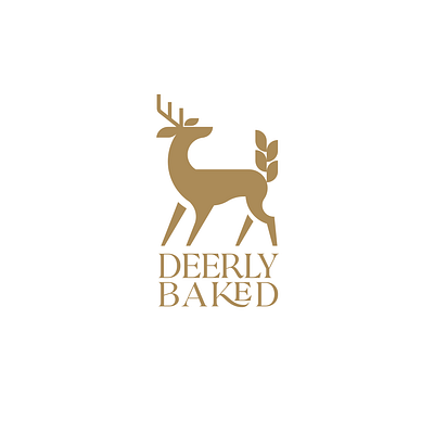 Deerly baked animal bakery branding deer design graphicdesign logo minimal