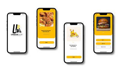 Food delivery app design branding motion graphics ui