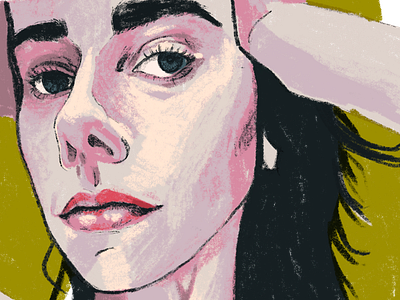 PJ Harvey drawing editorial illustration illustrator impressionism journalism music portrait procreate realistic sketch