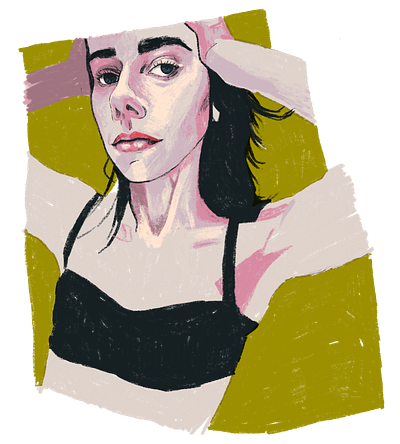 PJ Harvey drawing editorial illustration illustrator impressionism journalism music portrait procreate realistic sketch