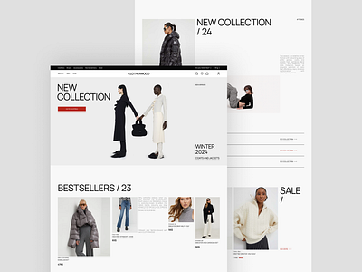 UI/UX E-commerce clothes clothing concept design design e commerce fashion internet shop main page main screen ui ui concept web design
