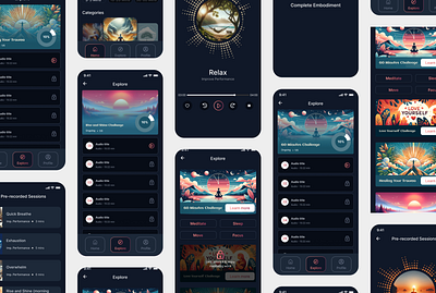 Mindfulness App Design app app design app ui ux meditation meditation app mindfulness product designer ui designer ui ux ui ux design ui ux designer