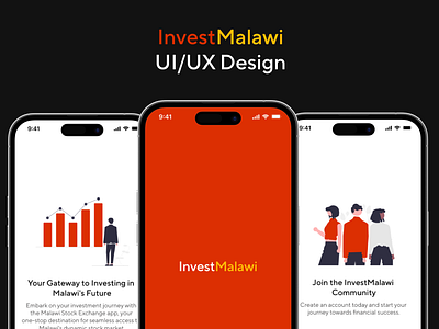 InvestMalawi UI/UX Design app appdesign designgoals financial investment malawi productdesign techmalawi ui uiuixdesign ux