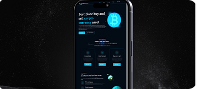 Crypto Currency Landing page crypto design illustration typography ui