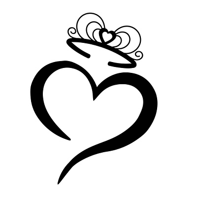 Heart Crown Clipart graphic design