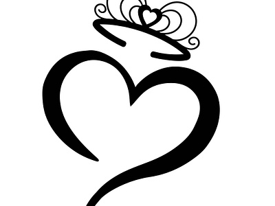 Heart Crown Clipart graphic design