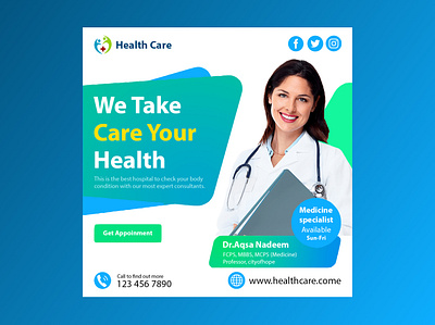 Health Care Social Media Post animation branding graphic design logo motion graphics social media post