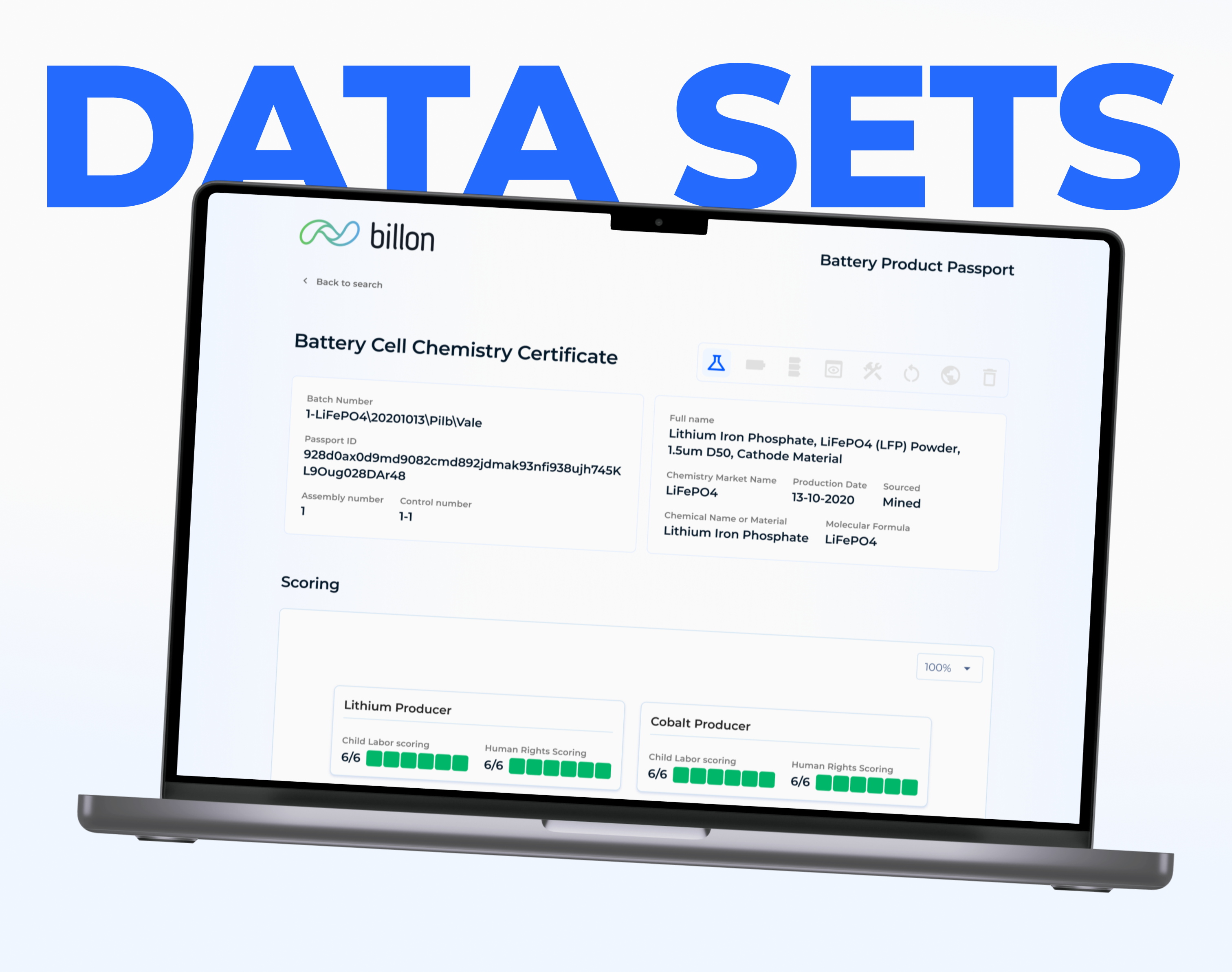 Product Passport project showcase: Optimizing data visualization animation app application battery data batterycertification certification data data sets datavisualization design graphic design innovation product design productdata productpassport search tech ui web design