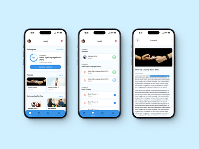 Indian Sign Language Learning App UI - 19 design figma ui uiux design