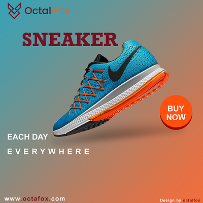 SNEAKERS 3d branding graphic design octalfox sneakers