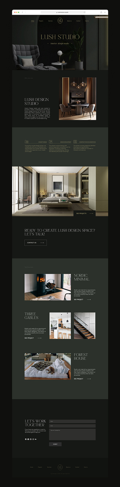 Lush Studio | Interior design interior design ui ui ux ux webdesign website