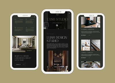 Lush Studio | Interior design app mobile site ui ux web design website