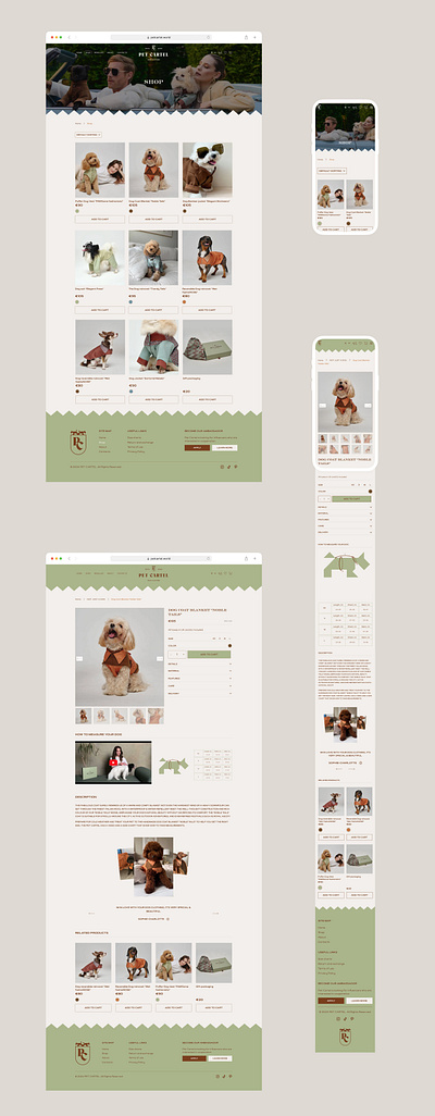 Pet Cartel | Dog clothes clothes design dog e comm ecommerce webdesign website