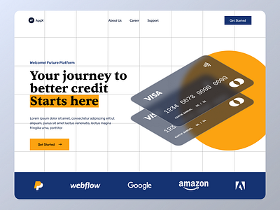 Homepage: Platform of the Future app bank branding cards design graphic design home page home page design illustration ui ux web webdesign