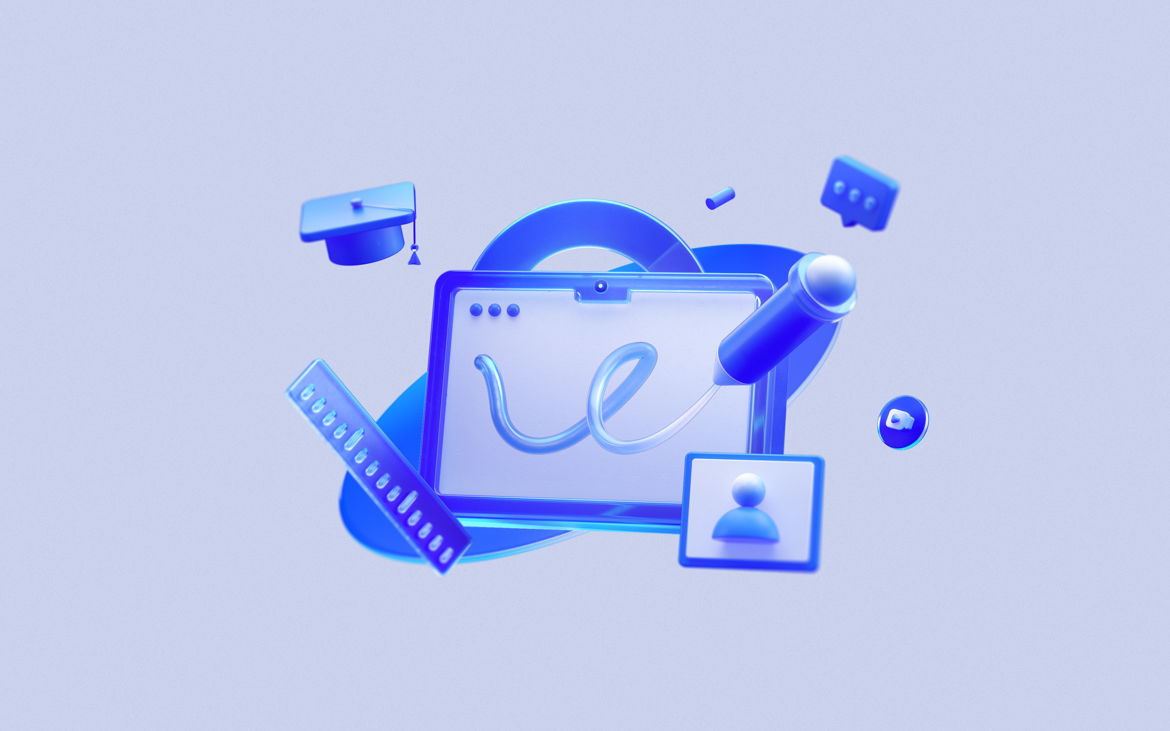 Education 3D icon 3d blue branding c4d design educate education glass graphic design icon web