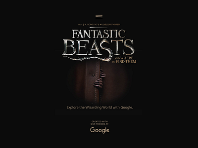 Google - Fantastic Beasts design fantastic beasts google motion graphics ui warner brothers web design website
