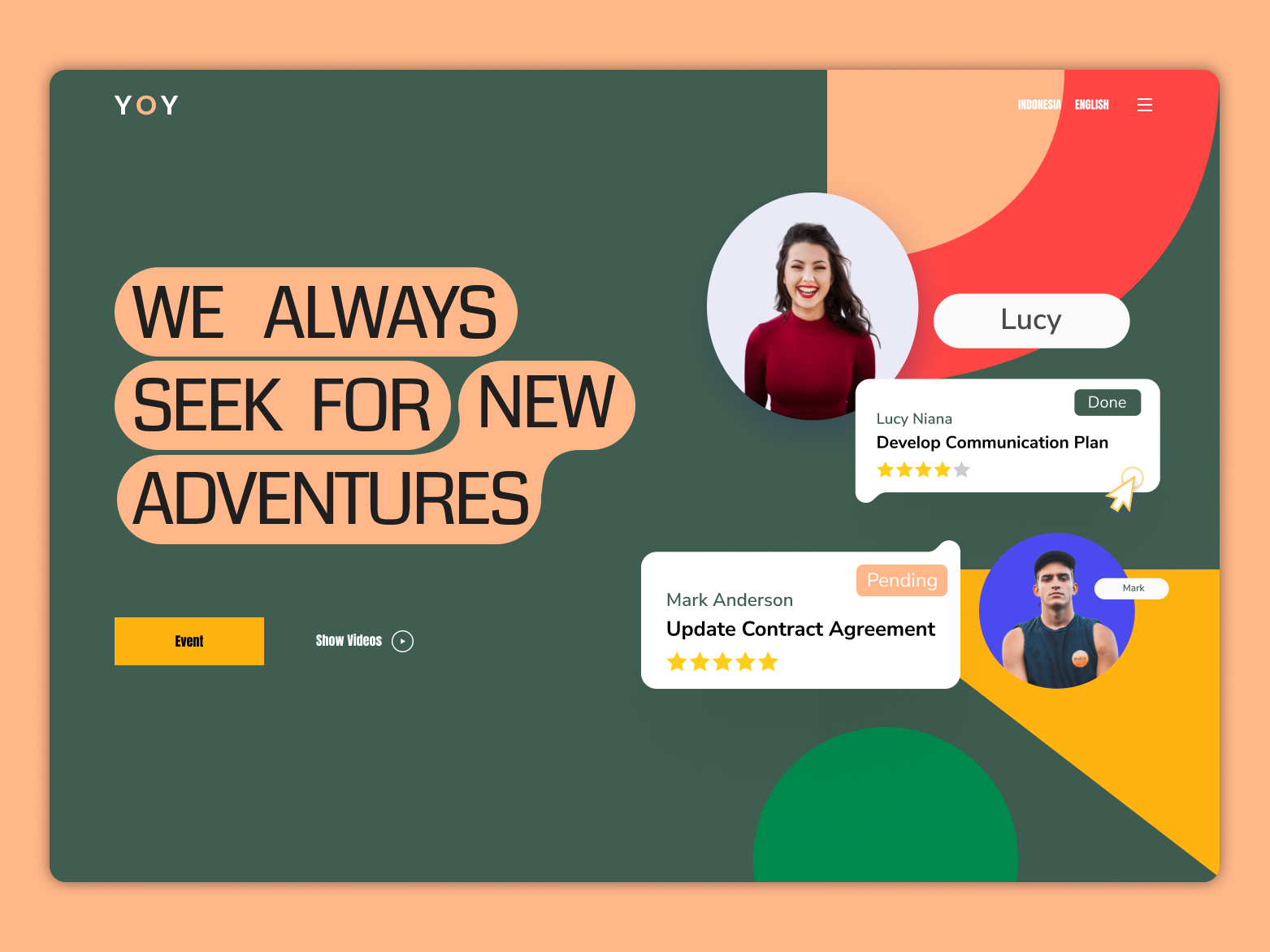 Website design YOY by Nastya Sukharieva on Dribbble