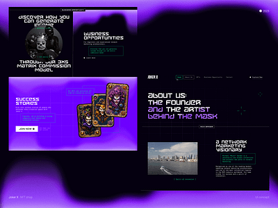 NFT Shop Landing graphic design landing neon nft ui web design