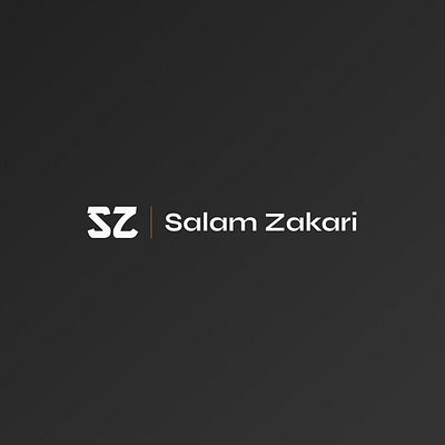 Minimal logo design "SZ" Salam Zakari branding design graphic design illustration logo typography vector